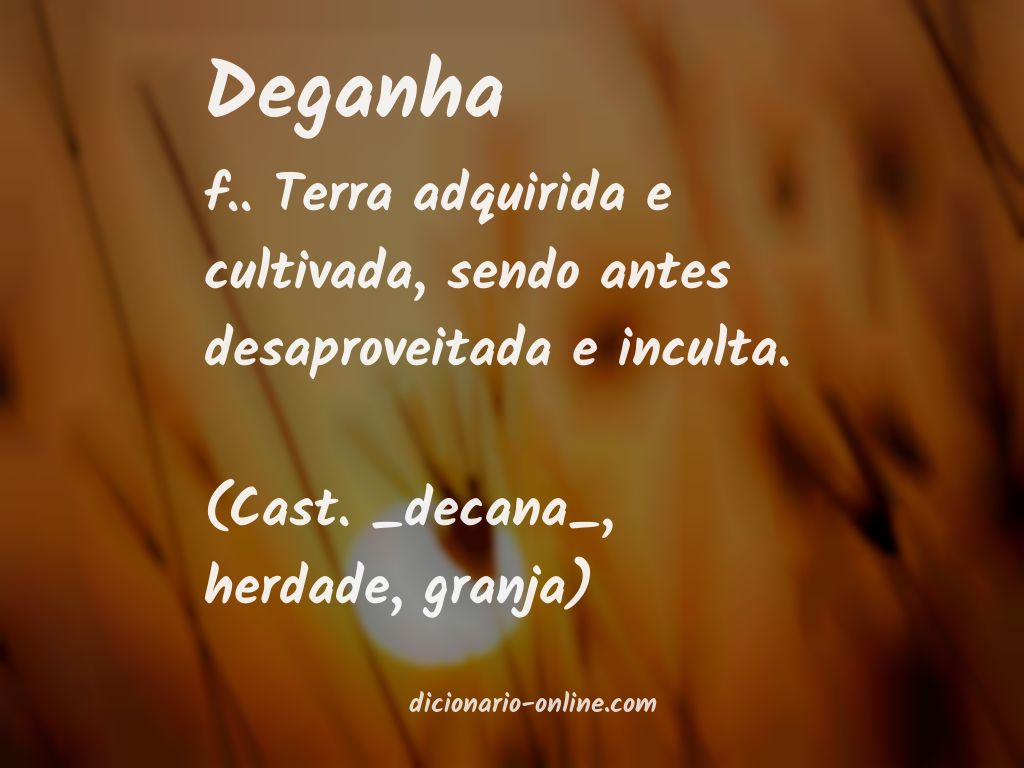 Significado de deganha