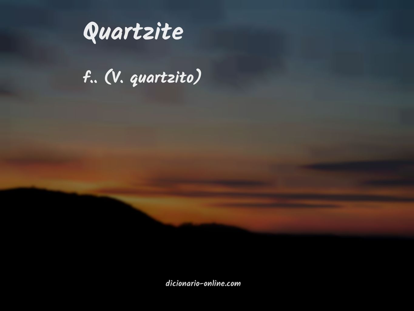 Significado de quartzite