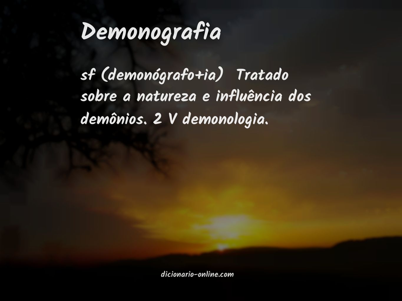 Significado de demonografia