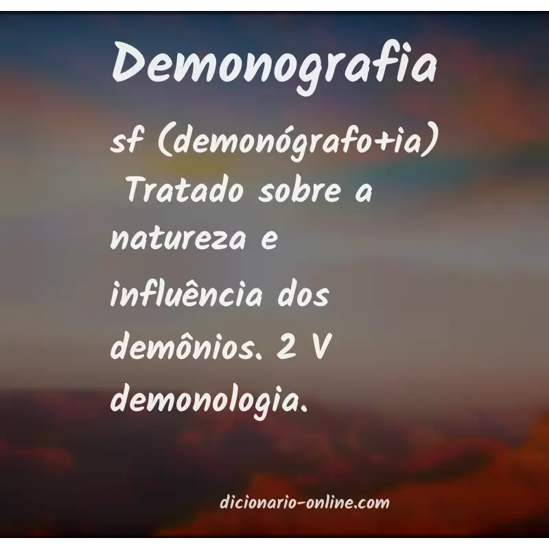 Significado de demonografia
