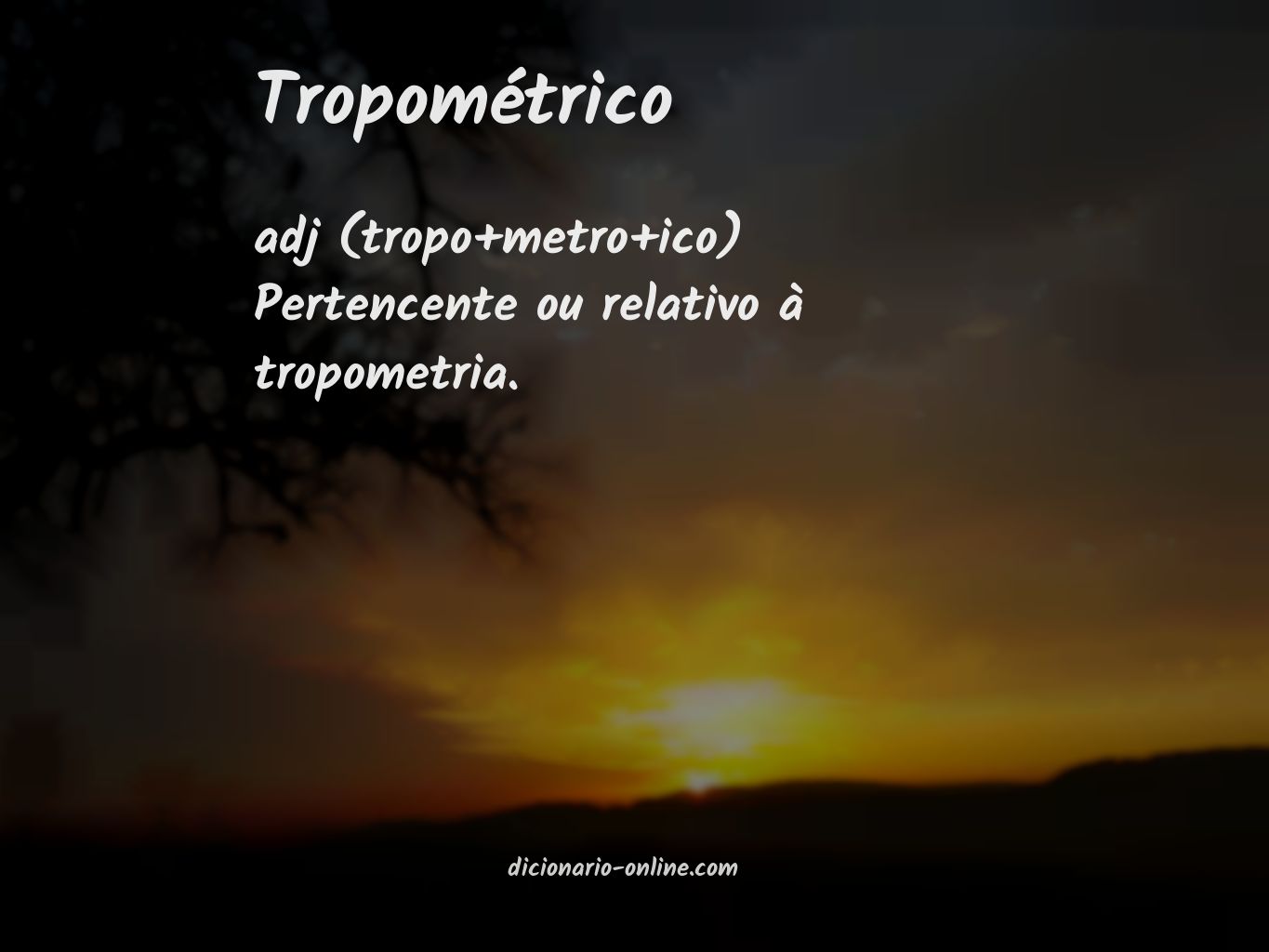 Significado de tropométrico