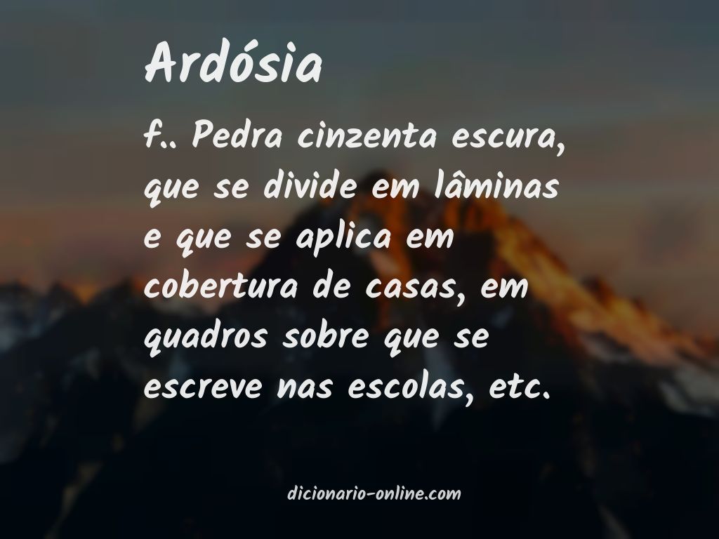 Significado de ardósia