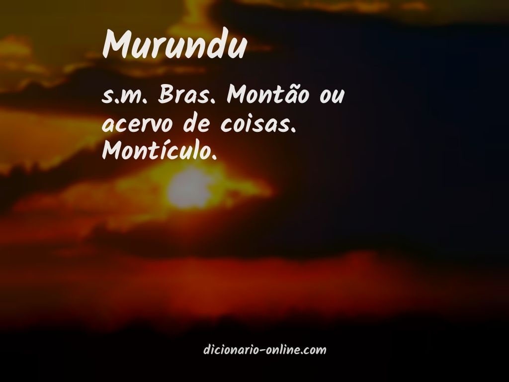 Significado de murundu