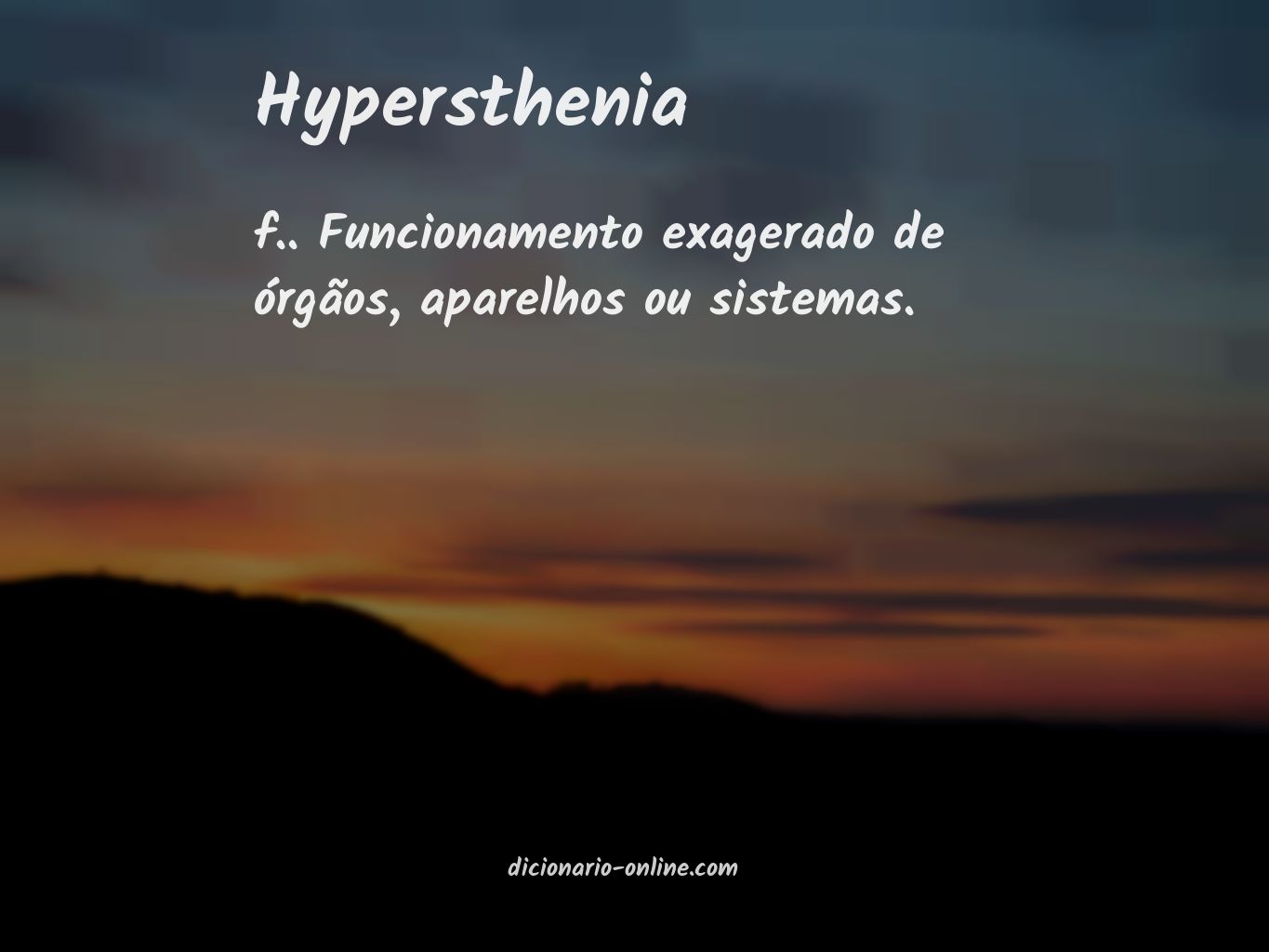 Significado de hypersthenia