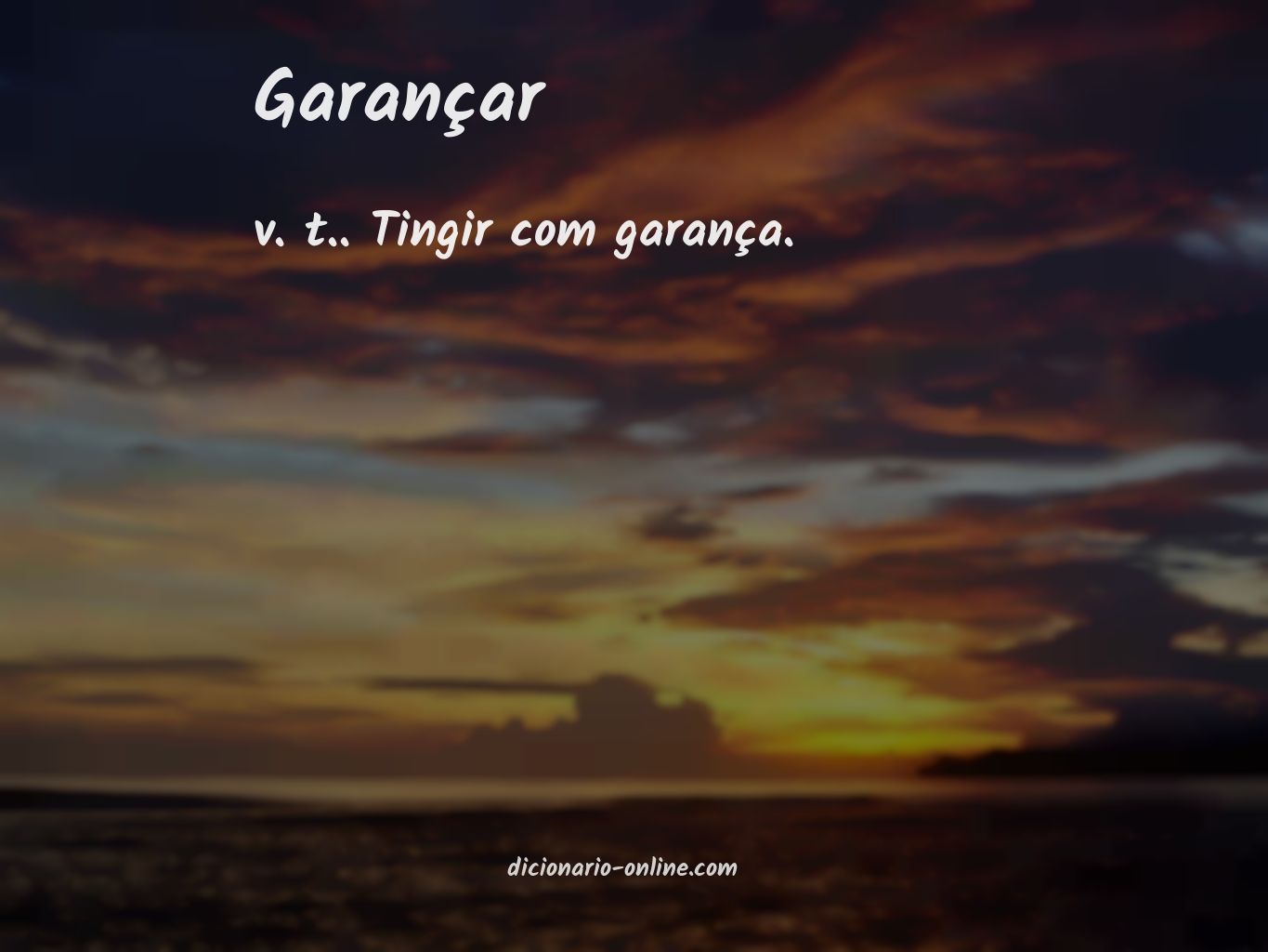 Significado de garançar