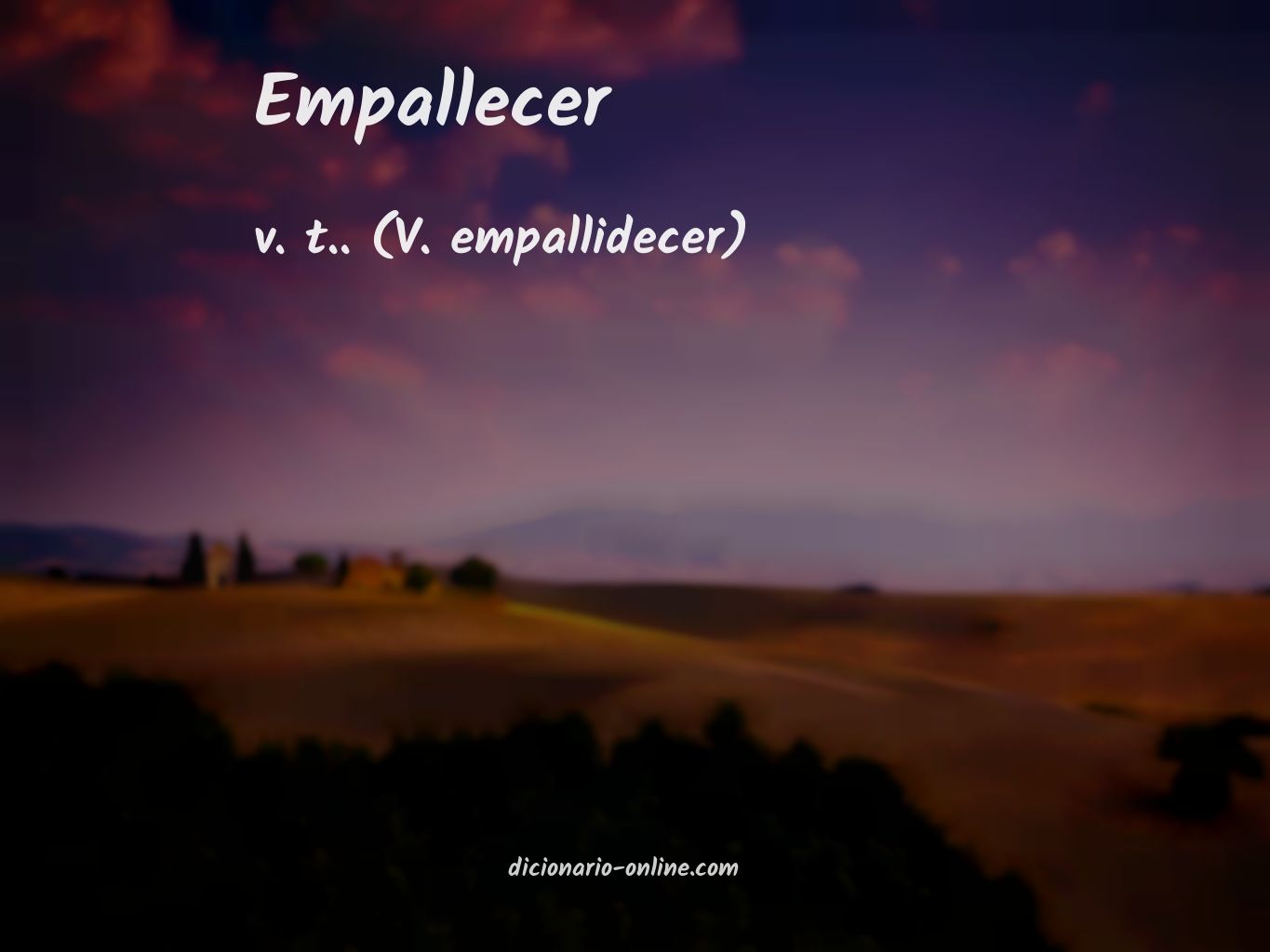 Significado de empallecer