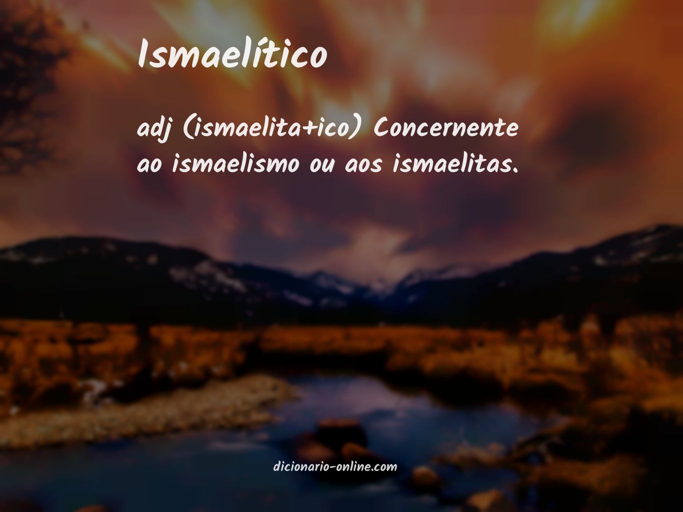 Significado de ismaelítico