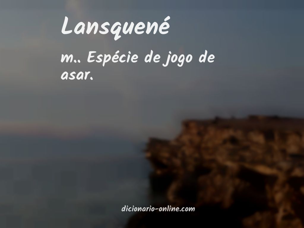 Significado de lansquené