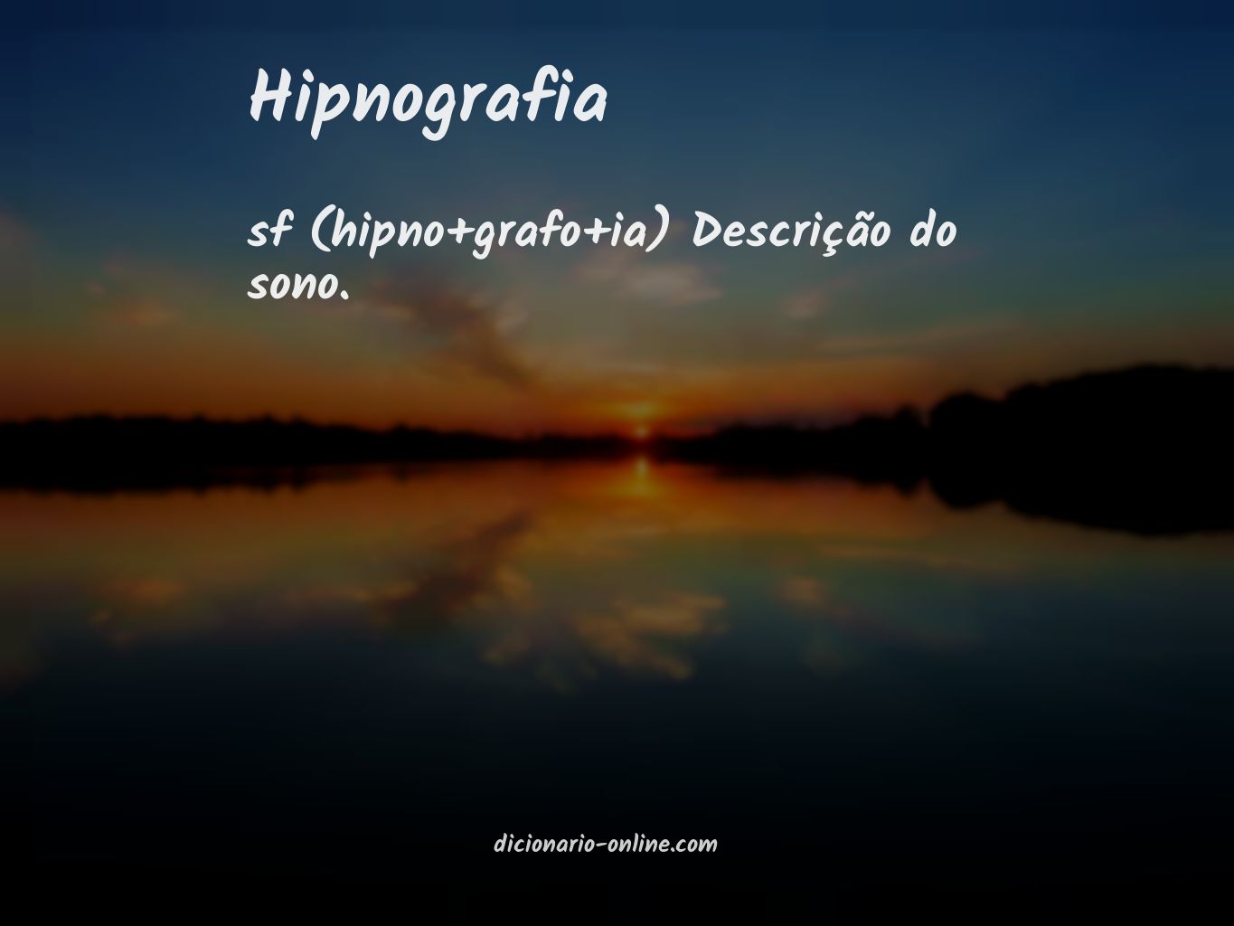 Significado de hipnografia