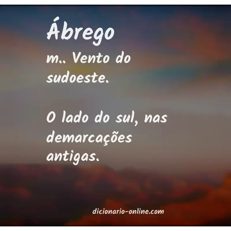Significado de ábrego