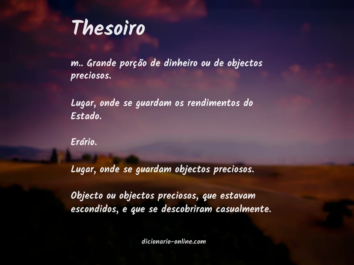 Significado de thesoiro