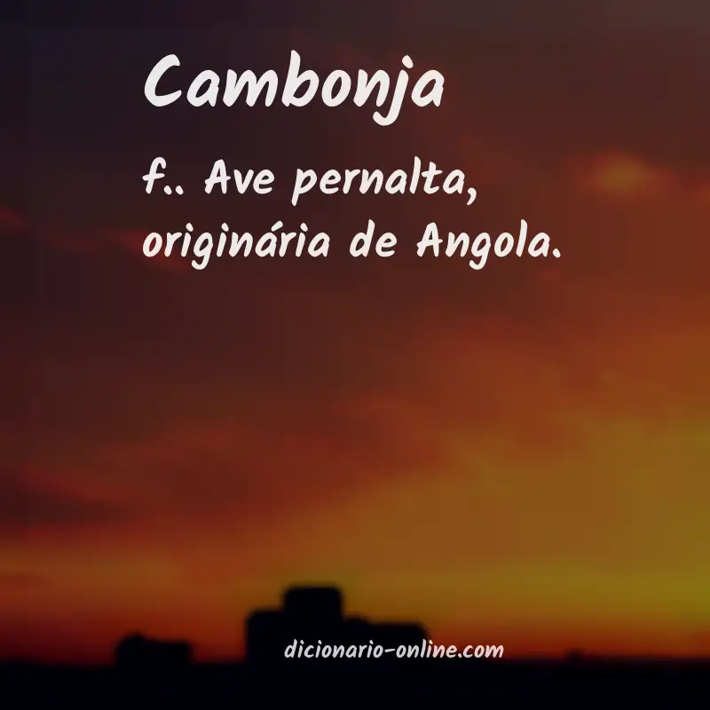 Significado de cambonja