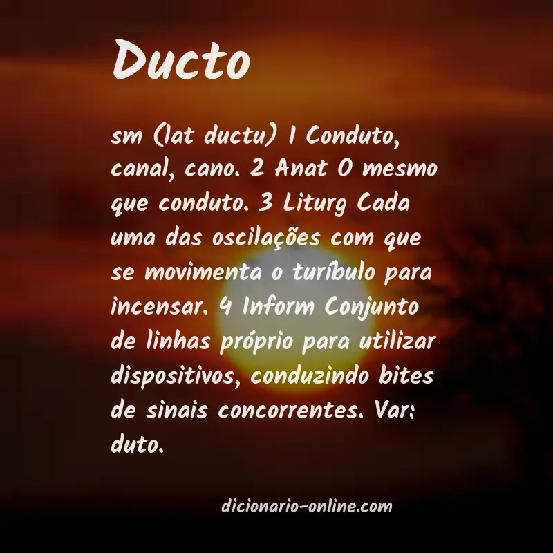 Significado de ducto