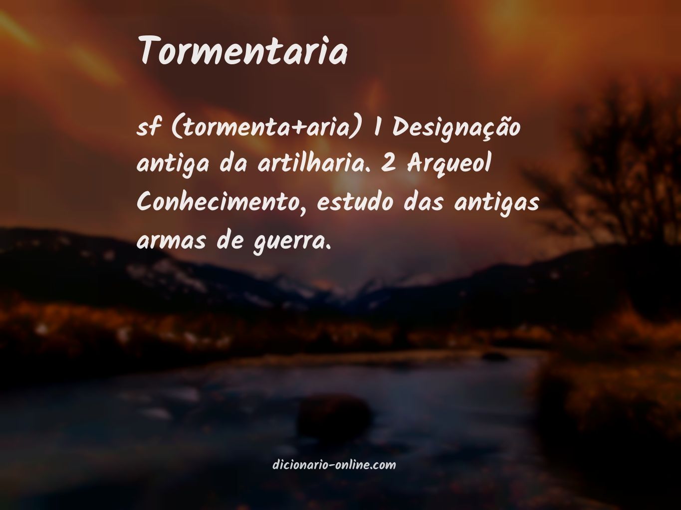 Significado de tormentaria