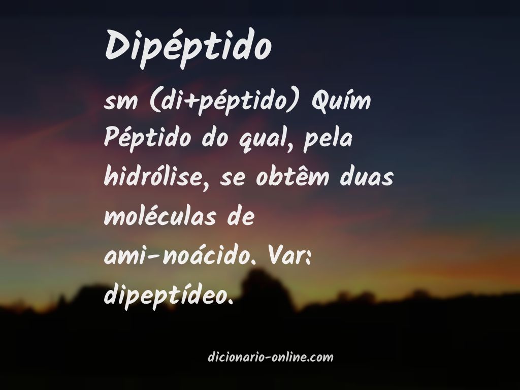 Significado de dipéptido