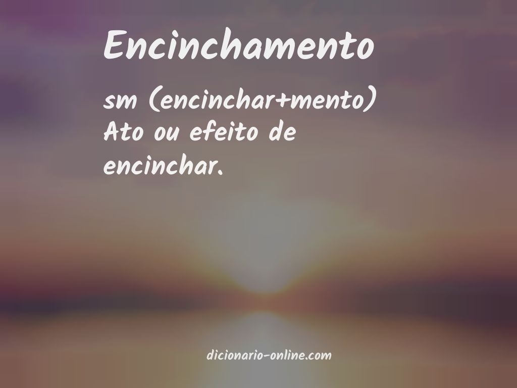 Significado de encinchamento