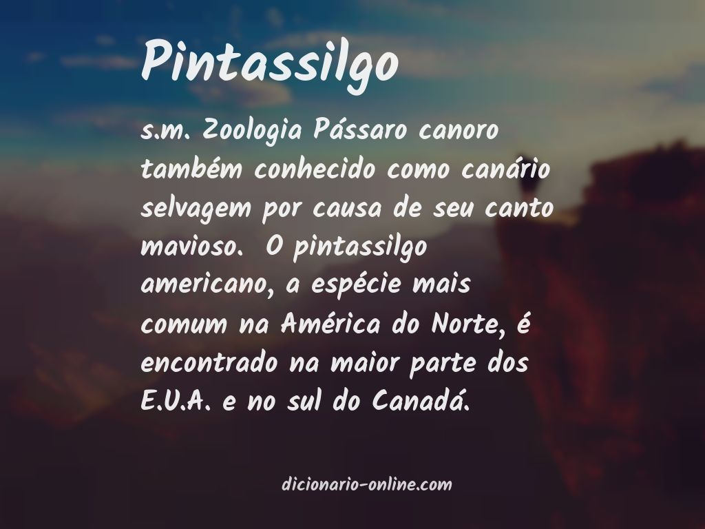 Significado de pintassilgo