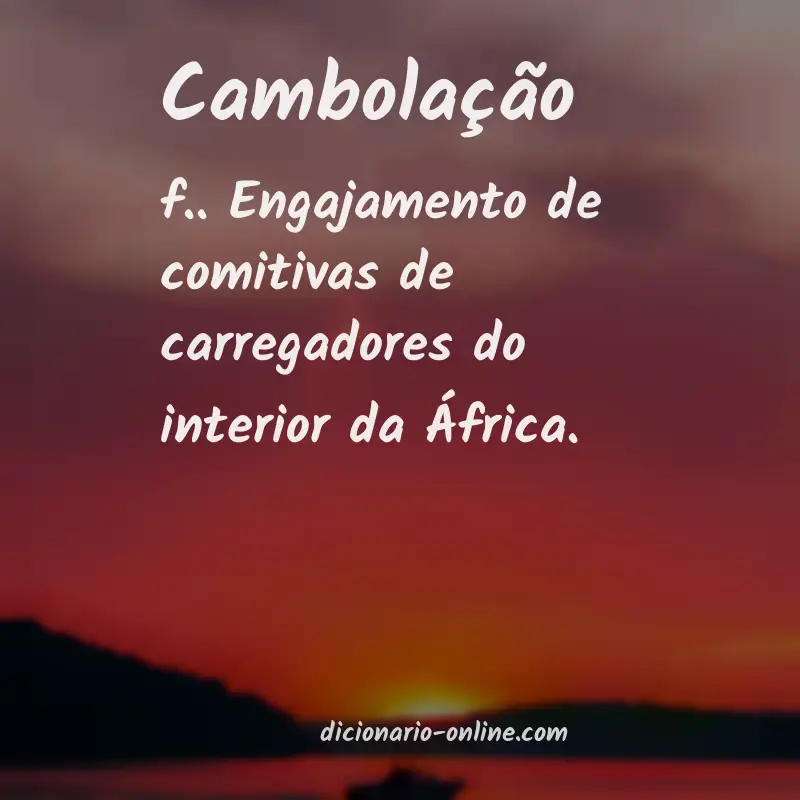 Significado de cambolação