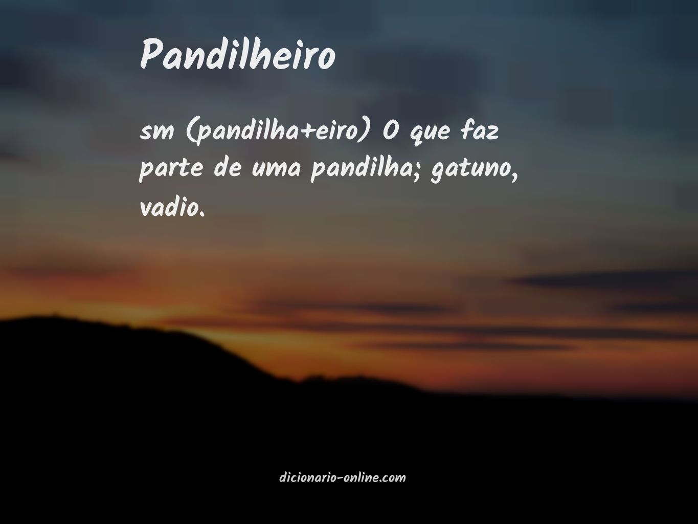 Significado de pandilheiro