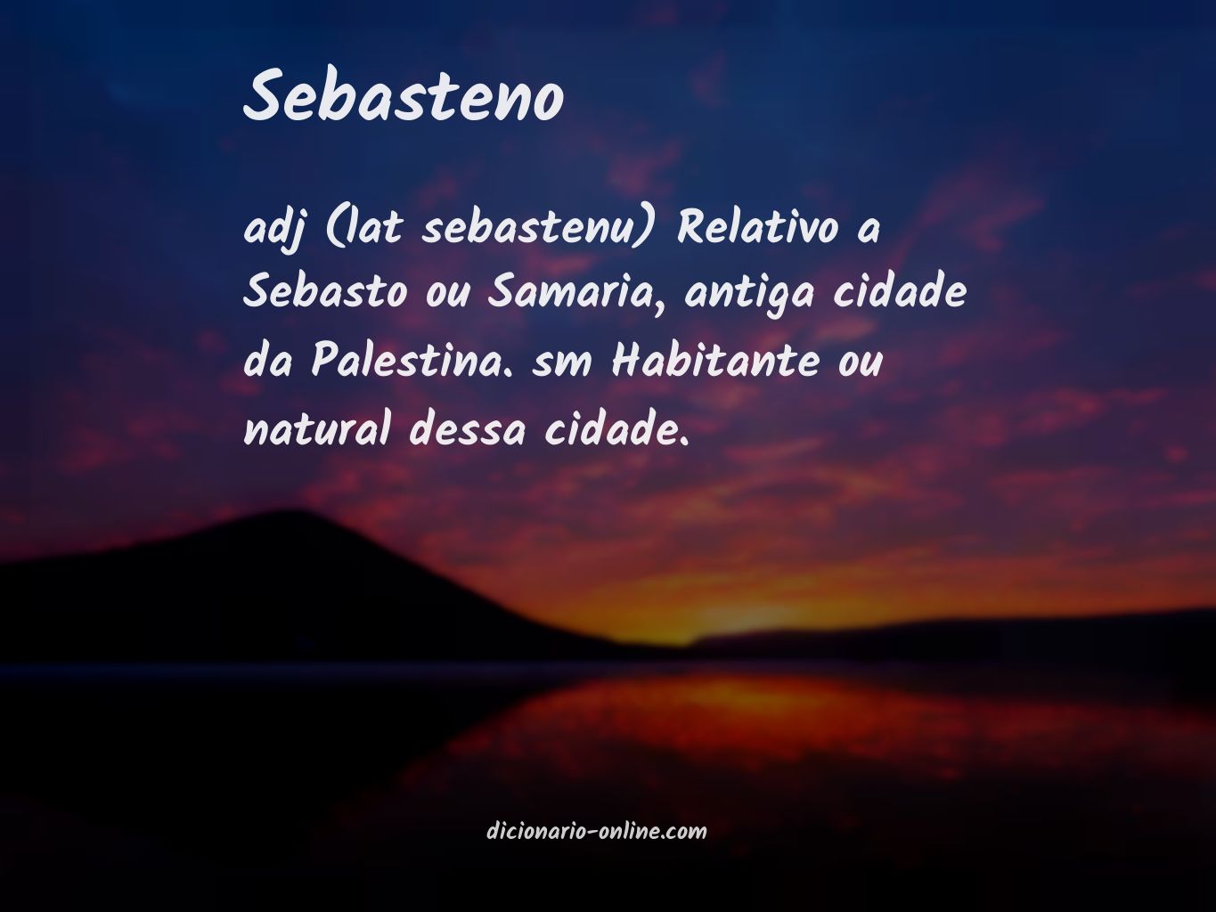 Significado de sebasteno