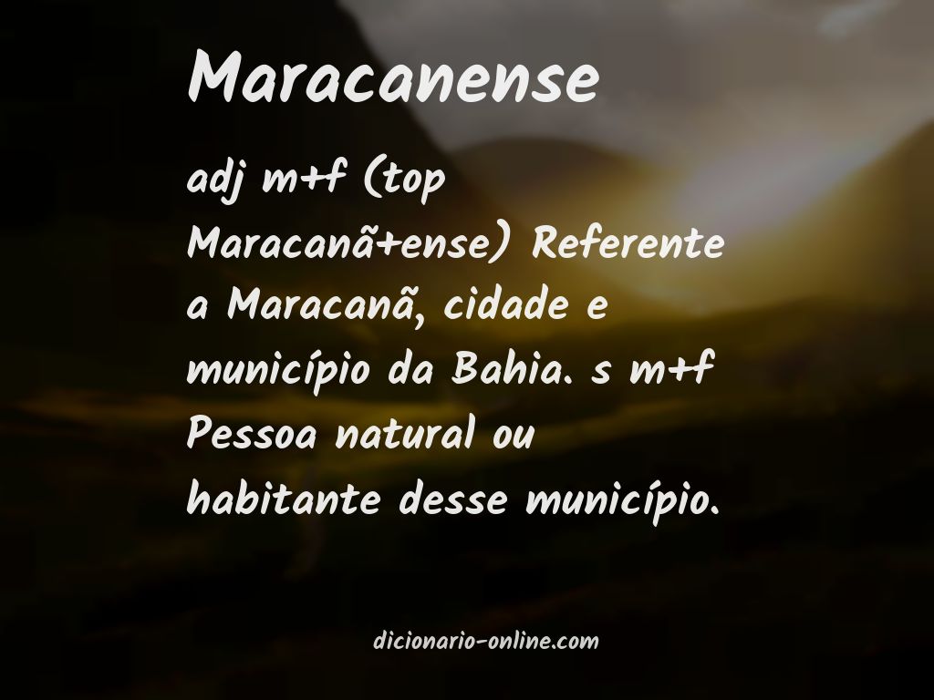 Significado de maracanense