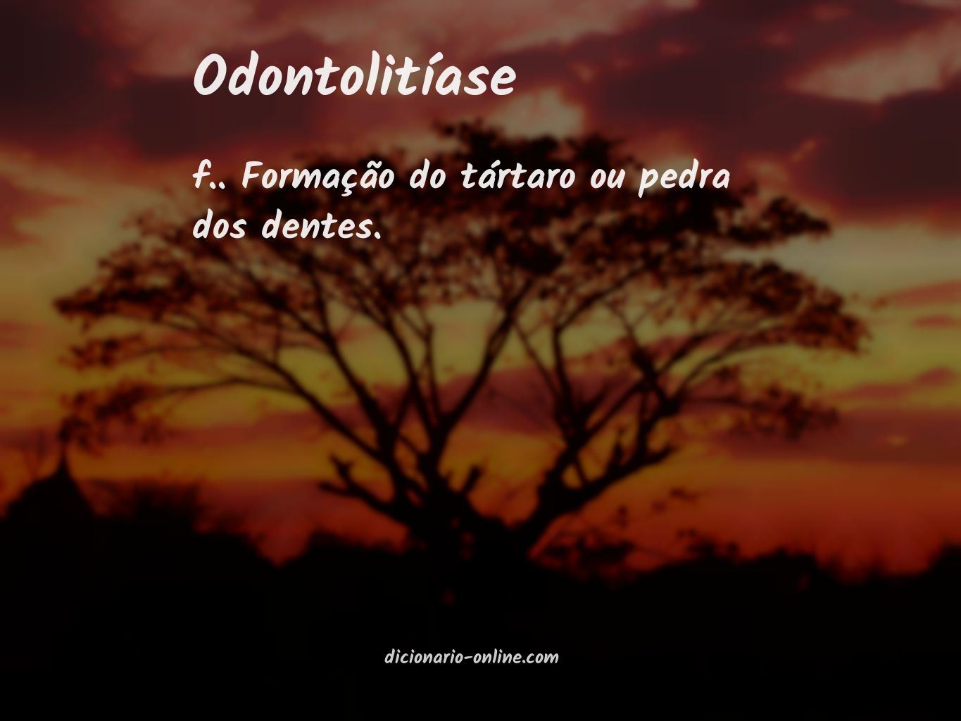 Significado de odontolitíase