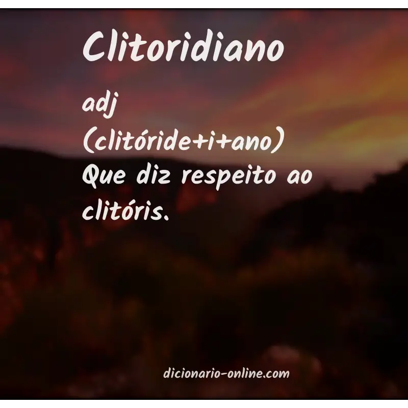 Significado de clitoridiano