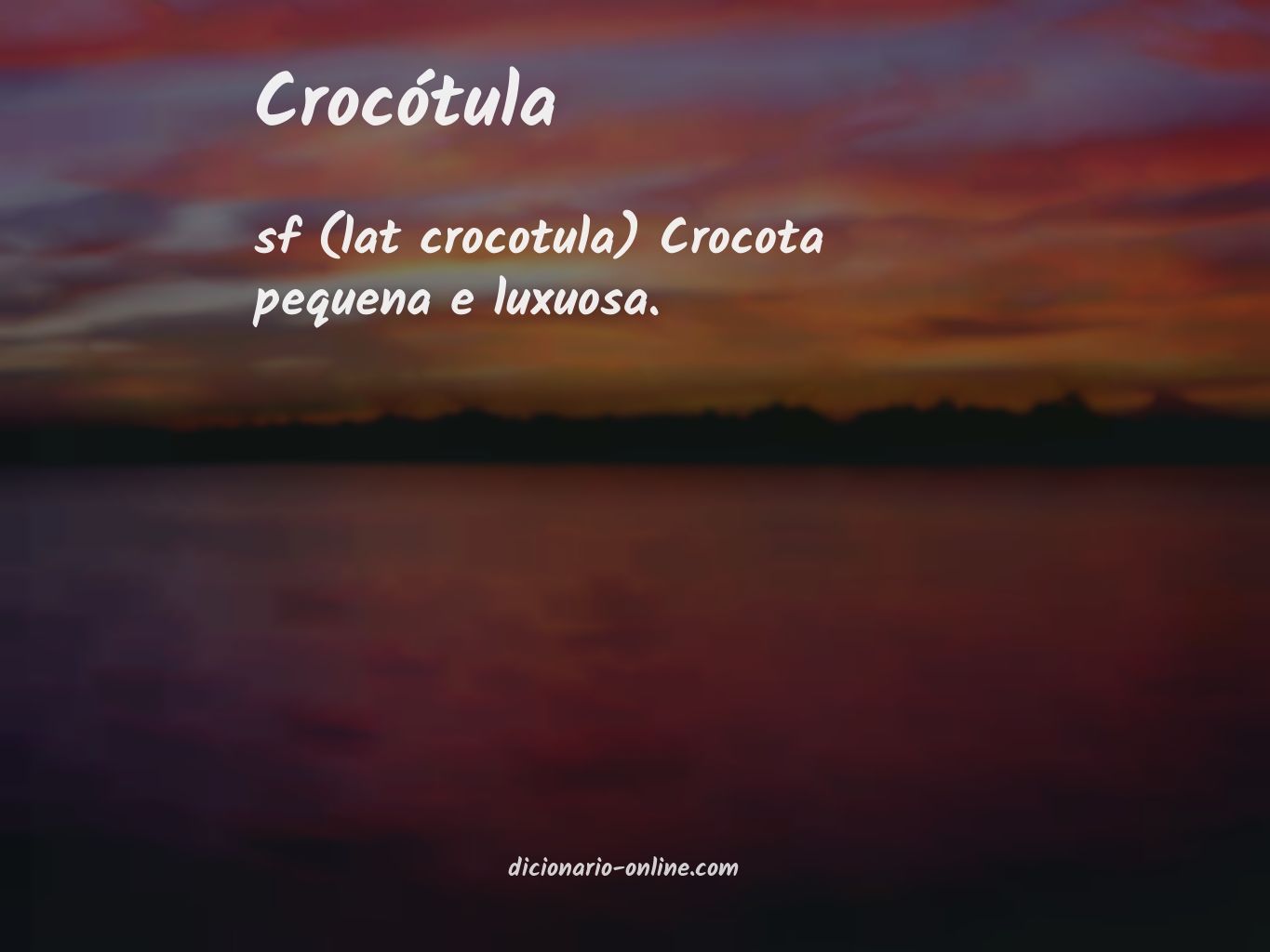 Significado de crocótula