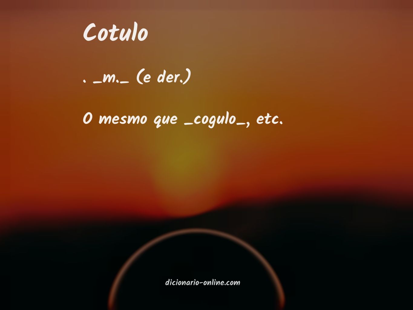 Significado de cotulo