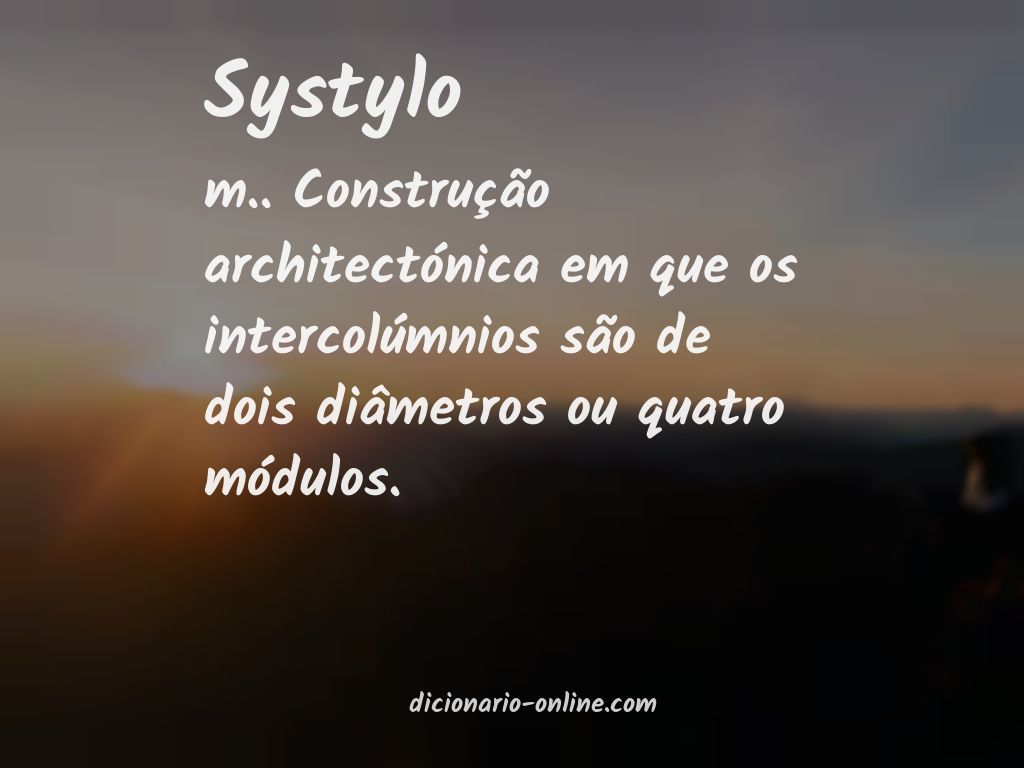 Significado de systylo