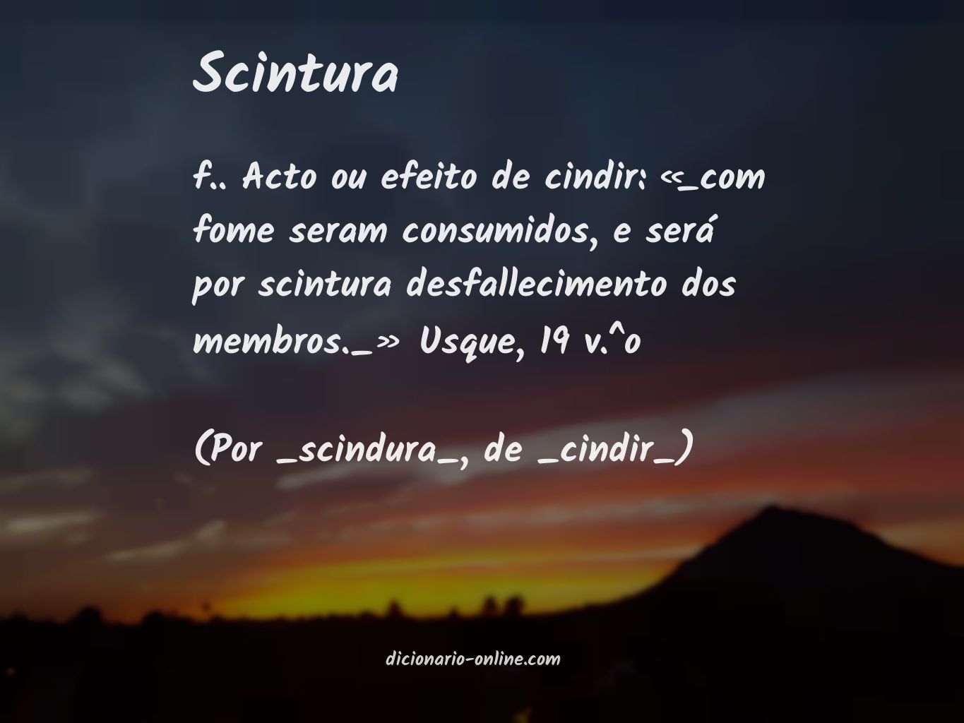 Significado de scintura