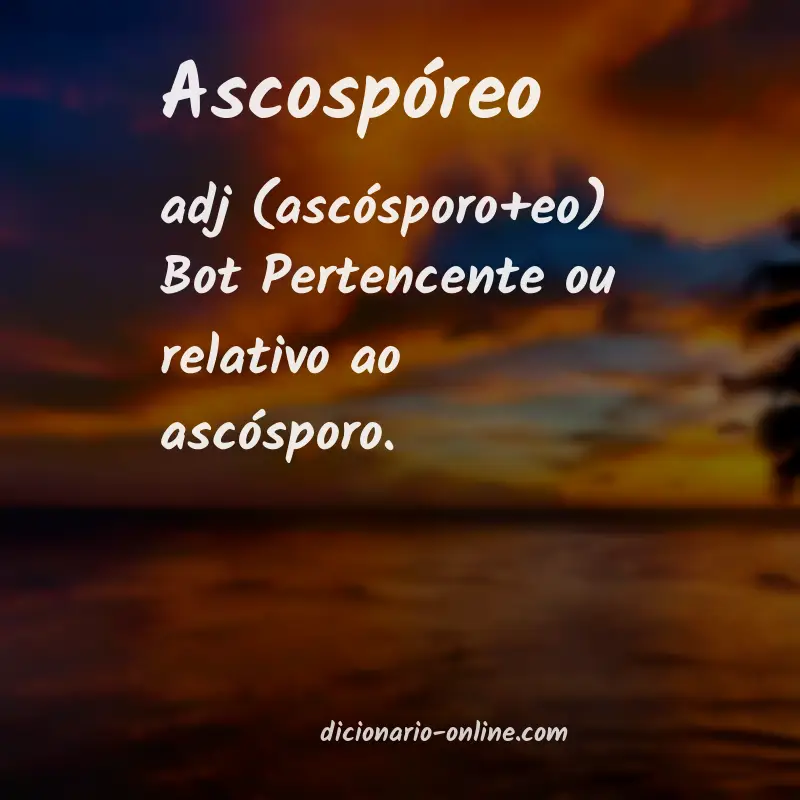 Significado de ascospóreo