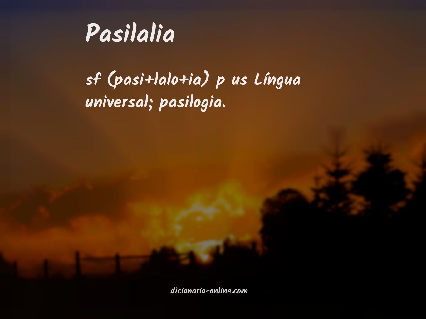 Significado de pasilalia