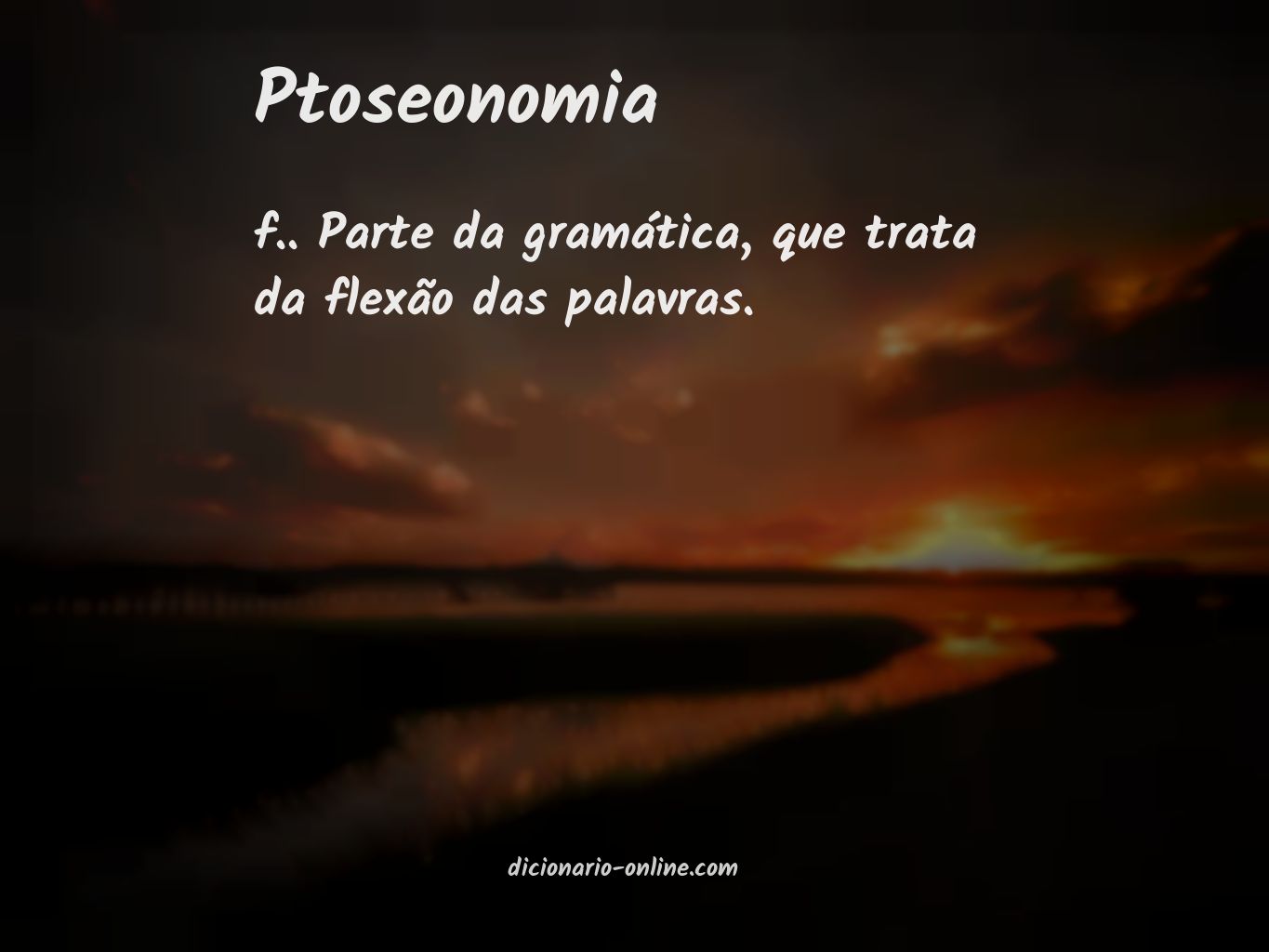 Significado de ptoseonomia