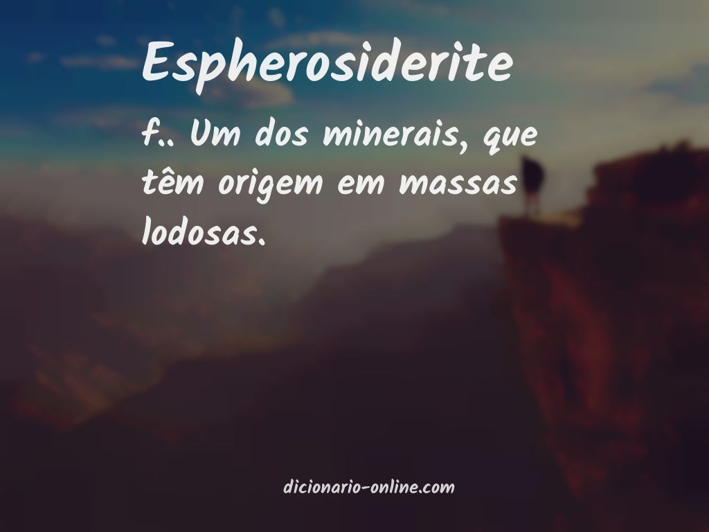 Significado de espherosiderite