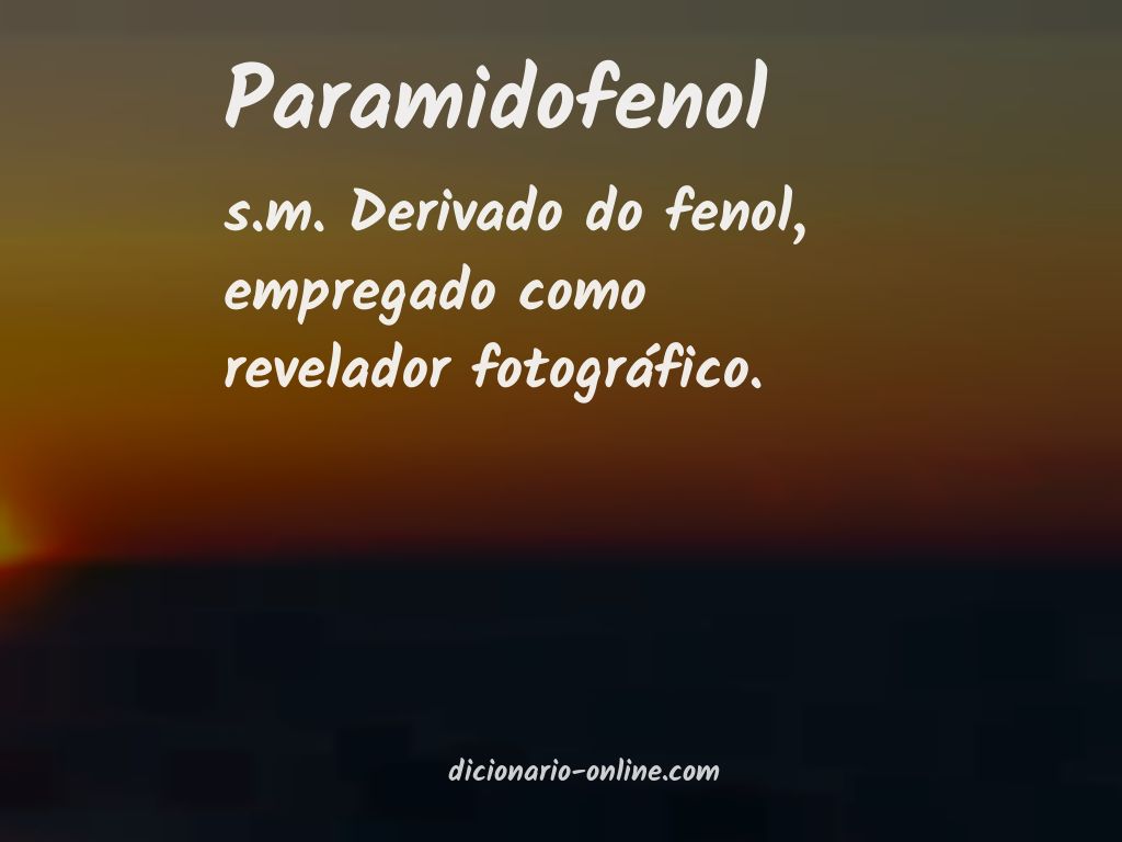 Significado de paramidofenol