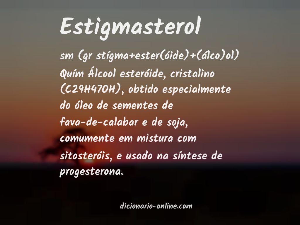 Significado de estigmasterol