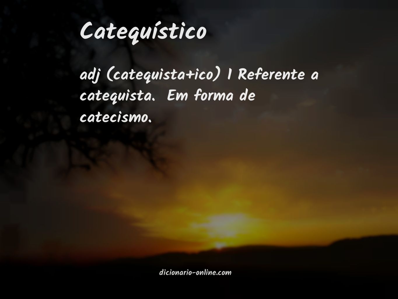 Significado de catequístico