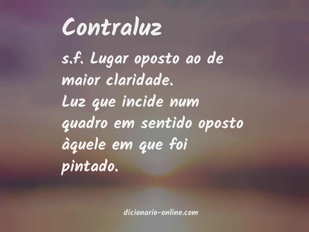 Significado de contraluz