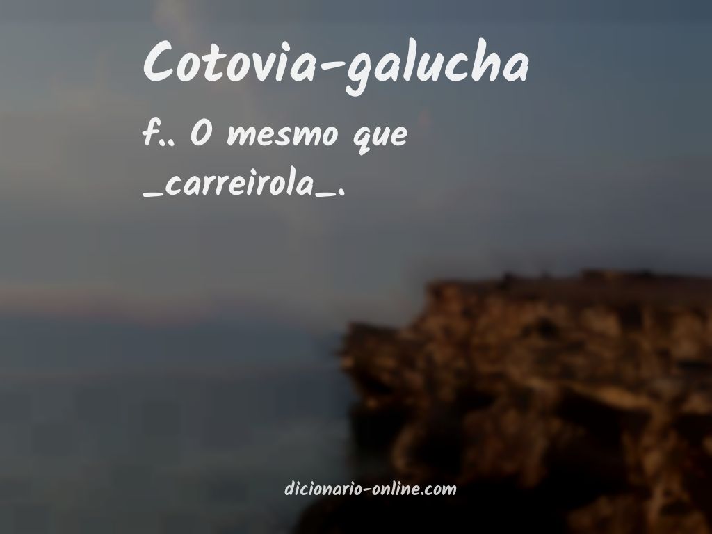 Significado de cotovia-galucha