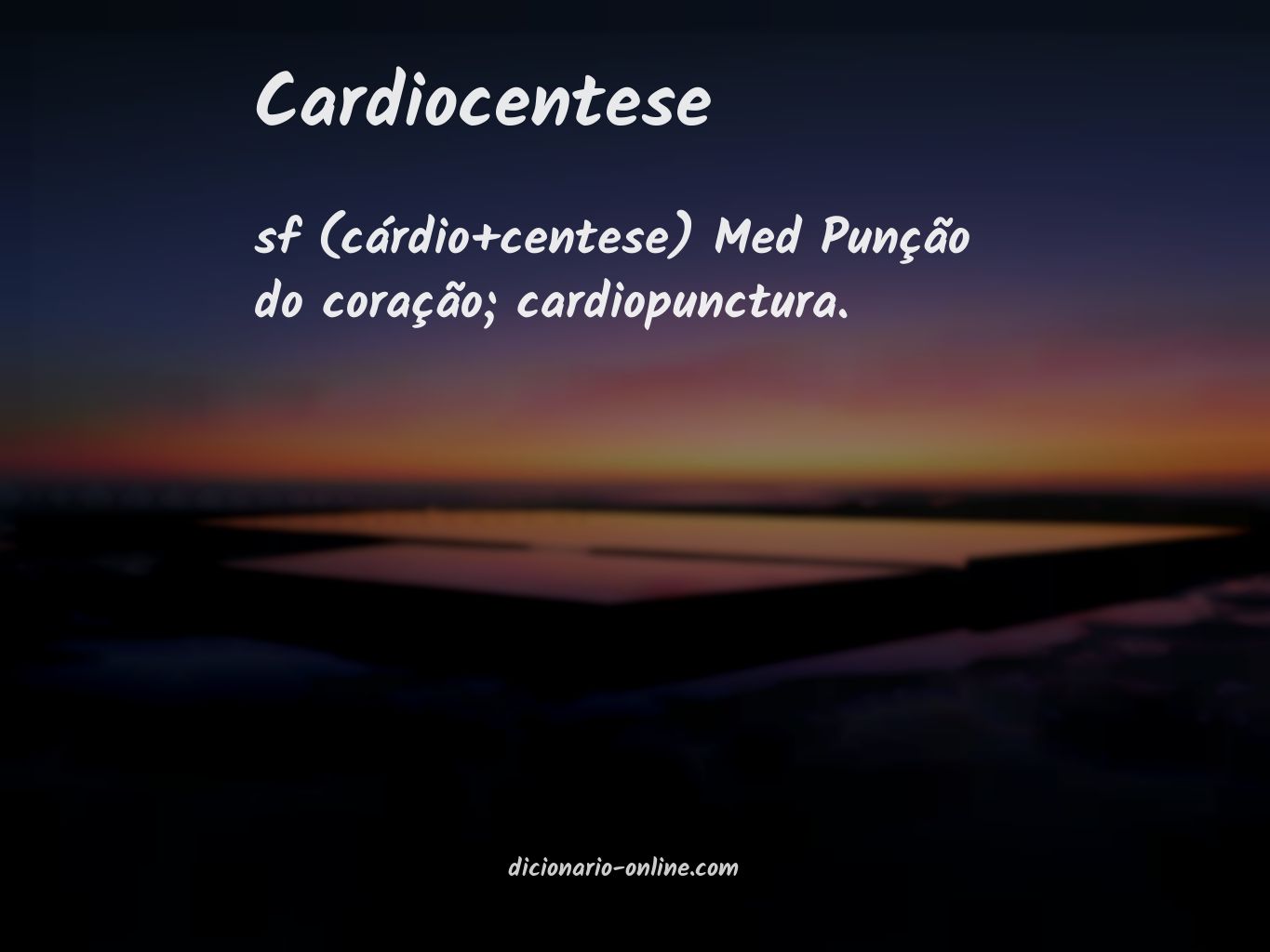 Significado de cardiocentese