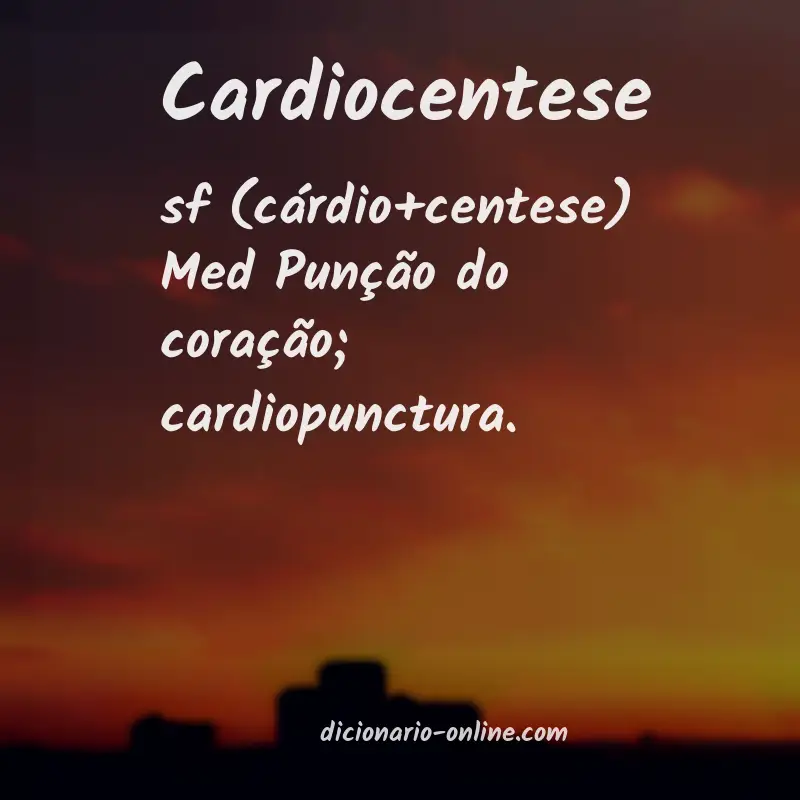 Significado de cardiocentese