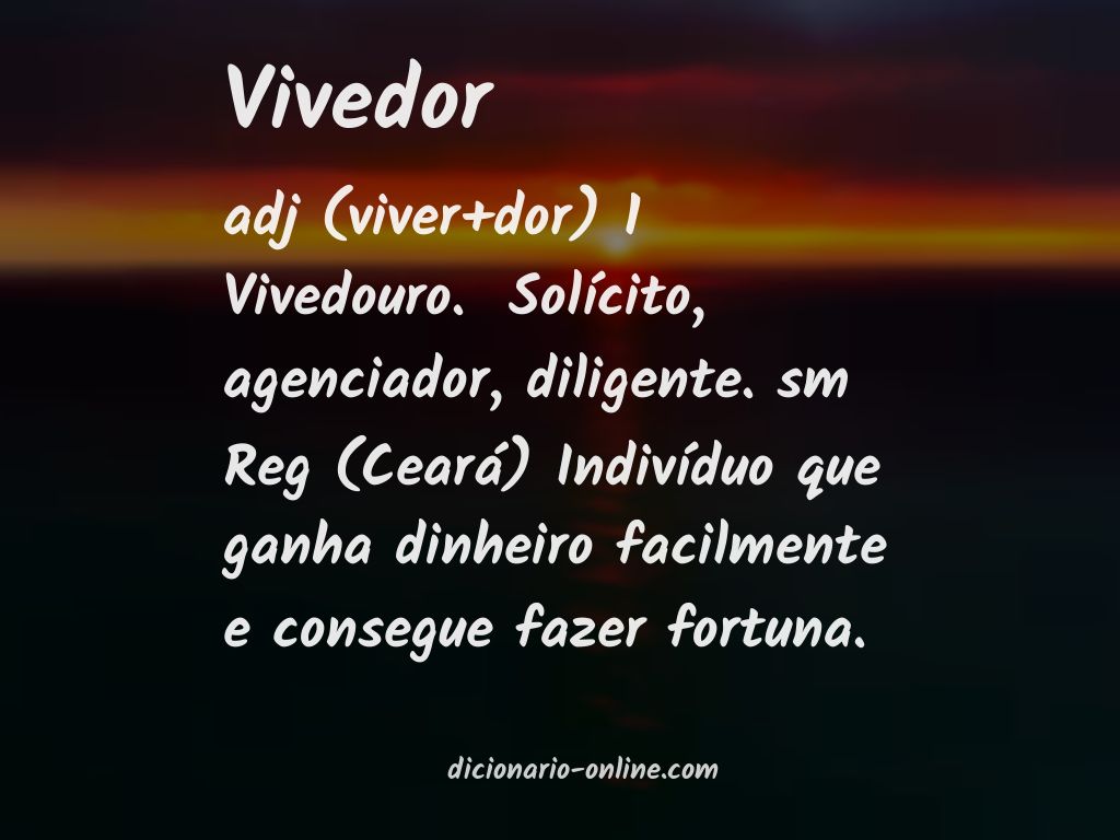 Significado de vivedor