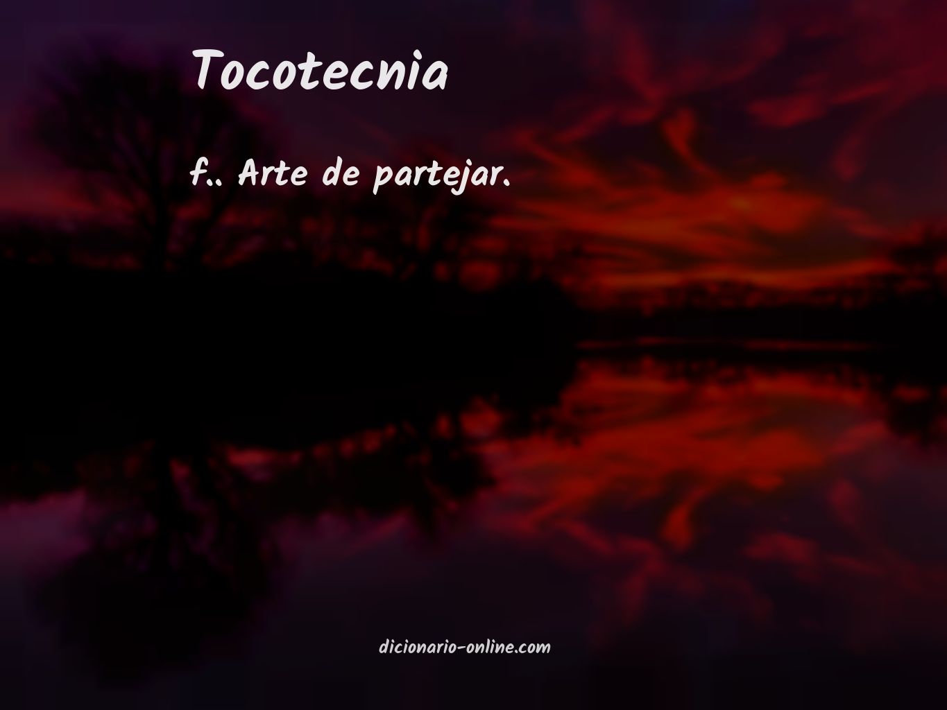 Significado de tocotecnia