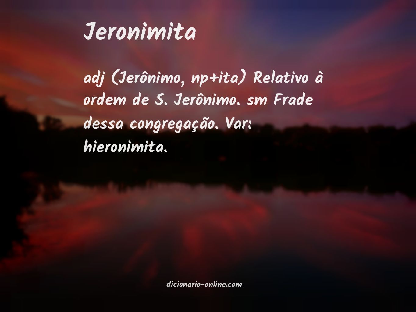 Significado de jeronimita
