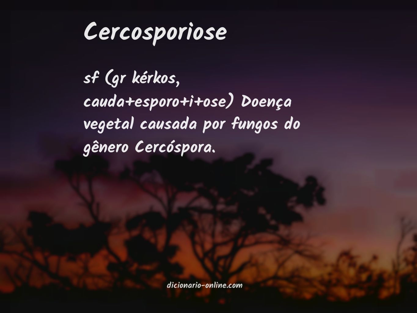 Significado de cercosporiose