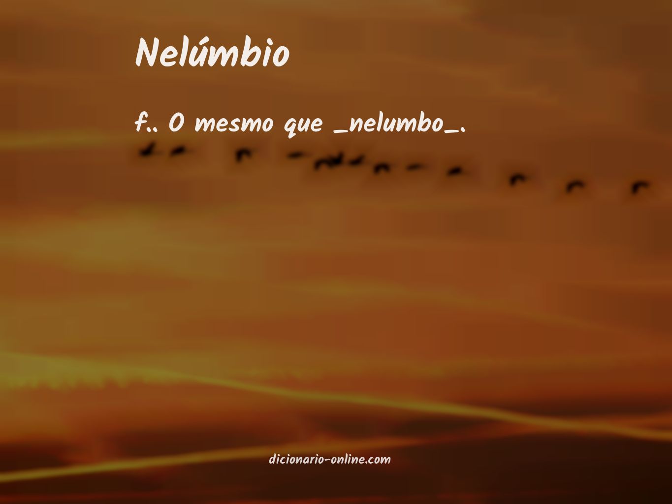 Significado de nelúmbio