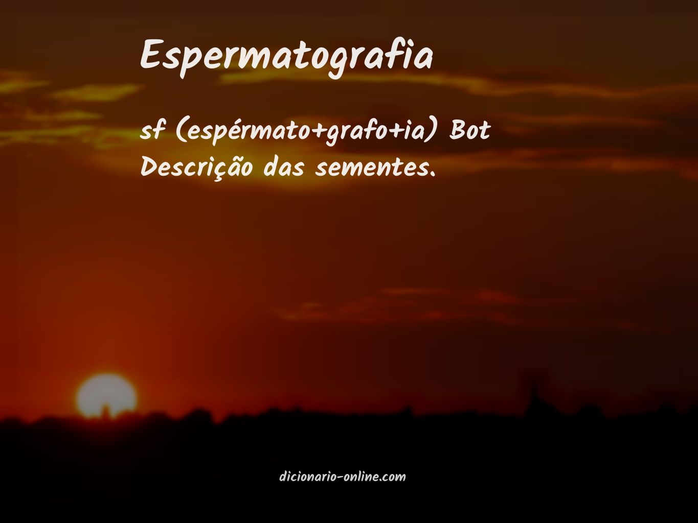 Significado de espermatografia