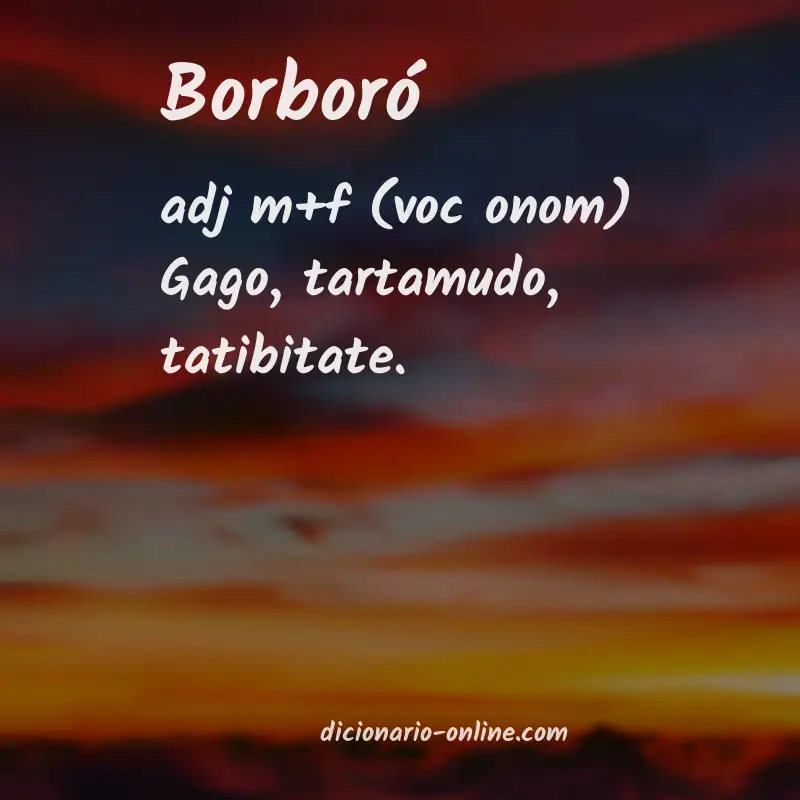 Significado de borboró