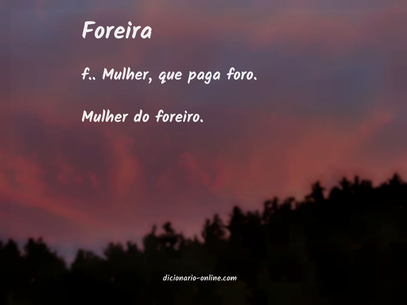 Significado de foreira